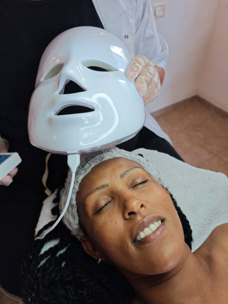 istock LED Light Therapy Mask in Spa Treatment. 2183022542