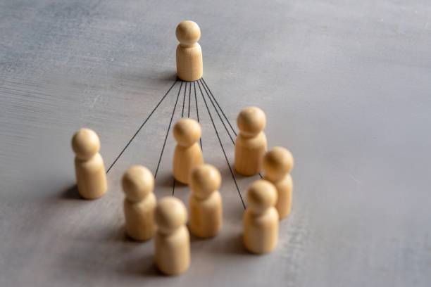 Leadership, influence, networking, social connections, or hierarchy concept.