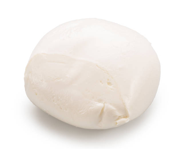 istock Ball of mozzarella cheese on white background. File contains clipping path. 2183023561