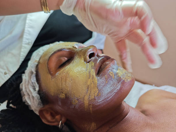 istock Luxurious Gold Facial Application. 2183023688