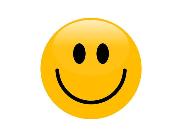 emotikona buźka. ikona uśmiechniętej twarzy. śliczny znak uśmiechu. symbol szczęśliwej emocji. znak symbolu emotikonu. ilustracja wektorowa eps10 - szczęście stock illustrations