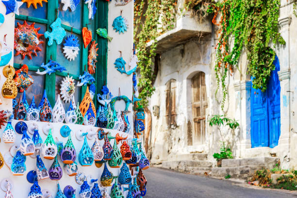 Greece beautiful villages. Margarites well known for its pottery, in Rethymno, Central Crete.