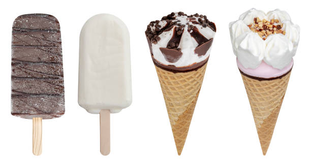istock Collection set ice cream isolated on white background with clipping path 2183036992