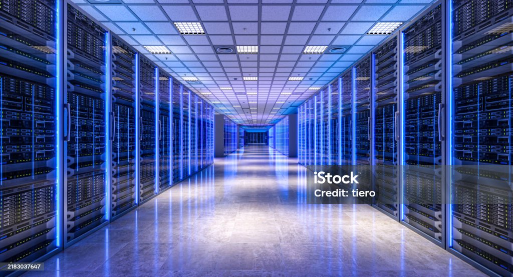 Sala server moderna - Foto stock royalty-free di Centro elaborazione dati Sala server moderna - Foto stock royalty-free di Centro elaborazione dati