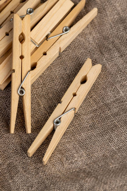 istock a group of wooden clothespins for drying clothes 2183040057
