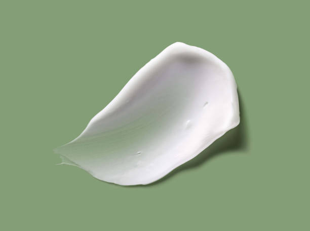 istock Cosmetic white cream balm mask texture smudge 2183047043