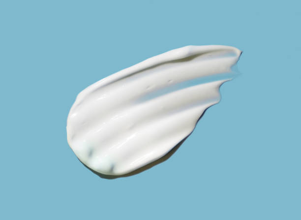 istock Cosmetic white cream balm mask texture smudge 2183047108