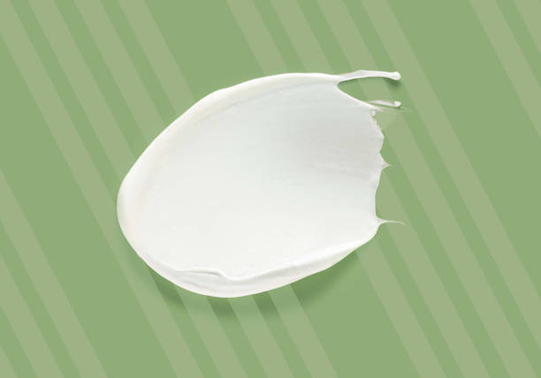 istock Cosmetic white cream balm mask texture smudge 2183048520