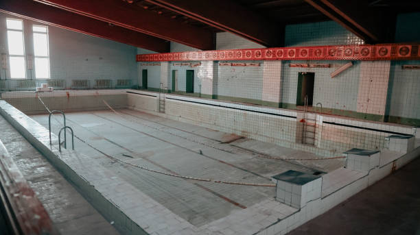 istock Exploring the abandoned swimming pool in Pyramiden Svalbard during the Arctic twilight hours 2183053064