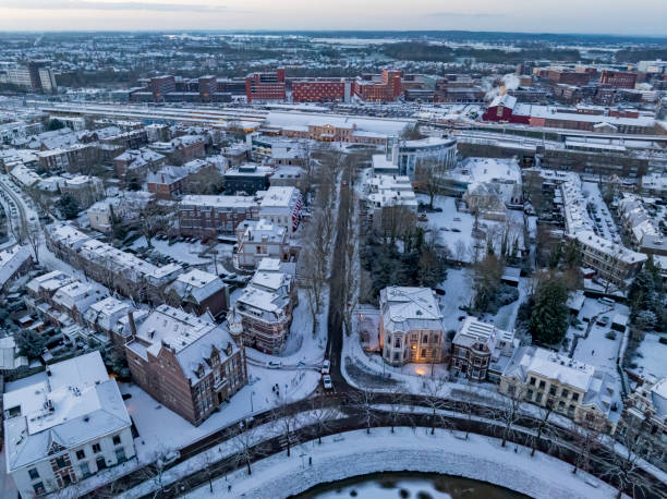 istock Zwolle downtown district during a cold winter morning seen from above 2183055201