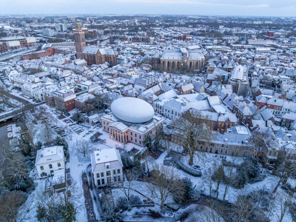 istock Zwolle downtown district during a cold winter morning seen from above 2183055461