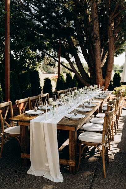istock Elegant simplicity of the wedding table. 2183066832