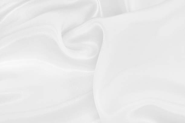 istock White fabric texture background, detail of silk or linen pattern. 2183071551