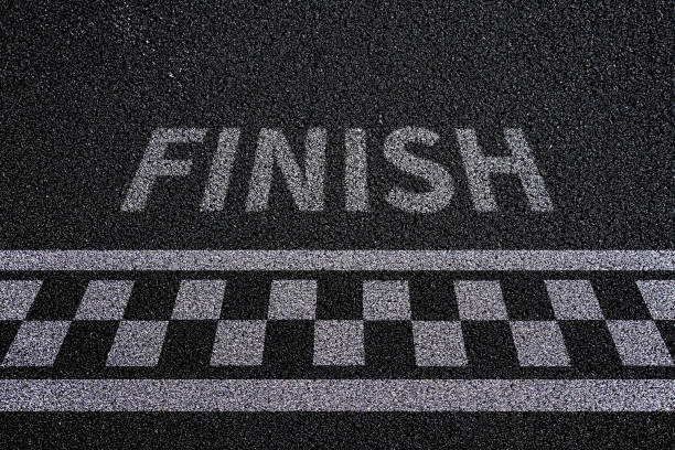 istock Finish , start line. asphalt road racing texture background. top view 2183072556