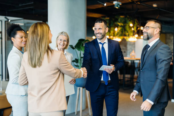 istock Business colleagues in handshake 2183079040