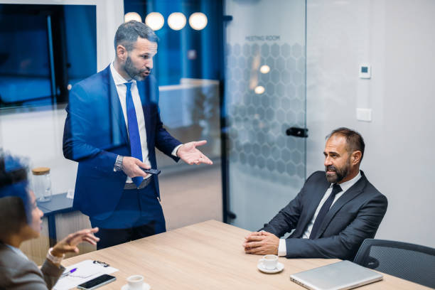 istock Business leader in a focused discussion 2183079043