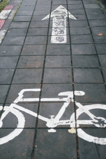 istock Bike lane street 2183079158