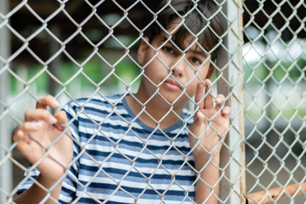 istock Asian boy in school detention center. 2183082791