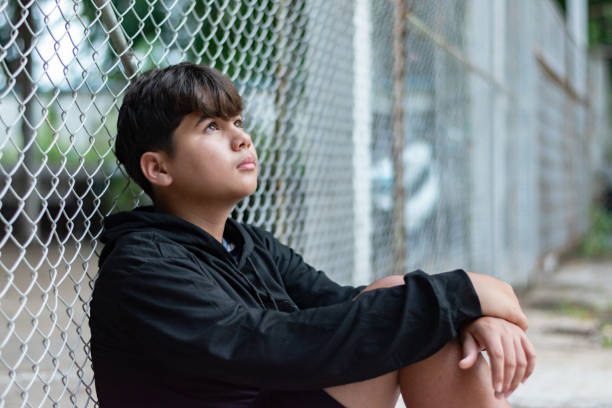 istock Asian boy in school detention center. 2183082842