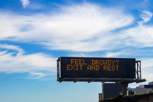 istock Highway sign about drowsy driving 2183083648
