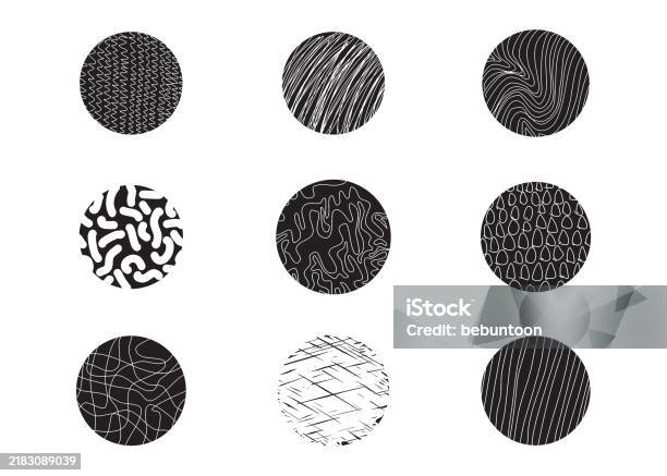 Round Point Texture Abstract Circle Round Shape Texture Backgrounds Line Doodle Spots Wave ...