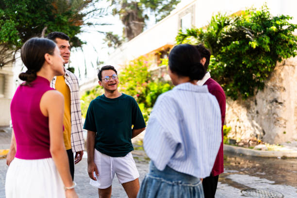 istock Young friends talking outdoors 2183091051