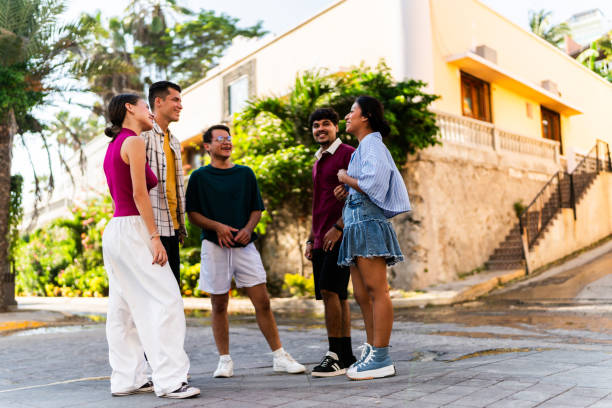 istock Young friends talking outdoors 2183091123