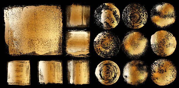 istock A collection of gold, textured brush strokes 2183093181