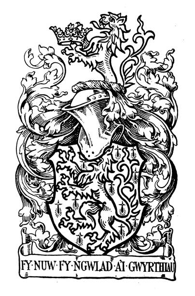 istock Heraldry coat of arms emblem: Adam Eyton 2183093427