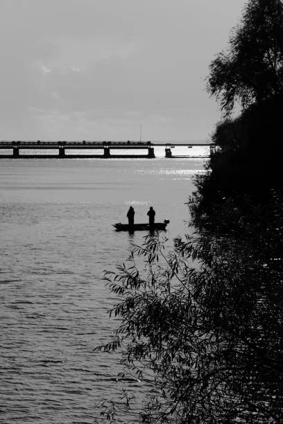 Monochrome shot. River Bann looking towards Lough Neagh