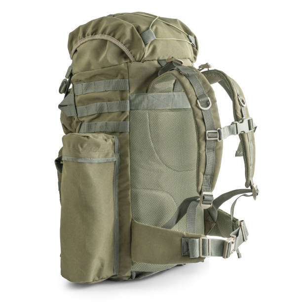 istock Army backpack in khaki color. Tactical military pack. 2183098187
