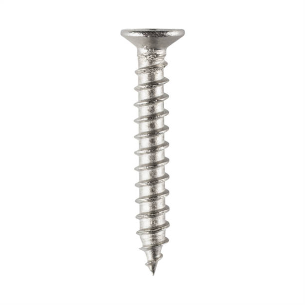 istock Metal screw isolated on white background 2183100804