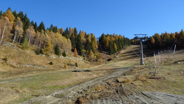 istock empty sky trail in autumn in Valtellina 2183104240