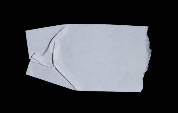 istock Adhesive white ripped paper tape 2183110343