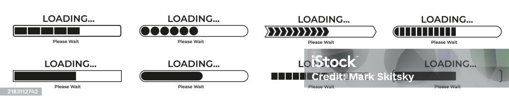 Loading Bar Vector Loading Progress Stock Illustration - Download Image ...