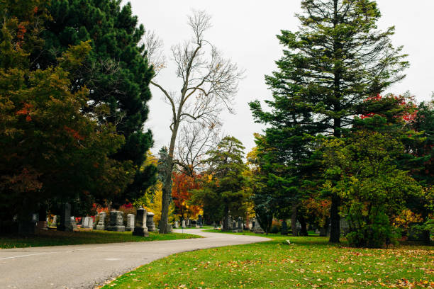istock Toronto Ontario - October 23, 2023: Fall Day in Mount Pleasant Cemetery 2183114303