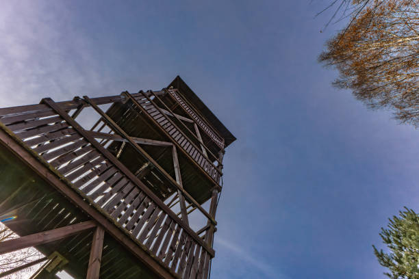 istock Observation tower over the lake in Blachownia 2183117087