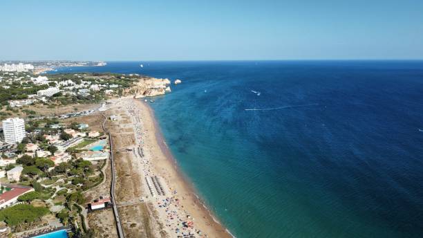 istock Aerial view over Portimao beach, Algarve 2183124930