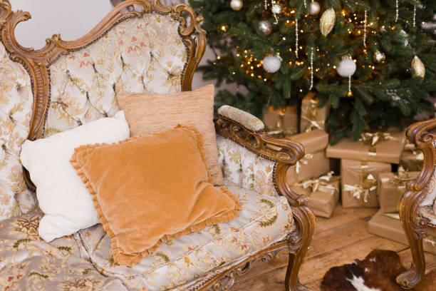 istock Christmas interior with vintage sofa 2183131518