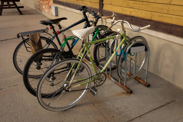 istock Vintage and Modern Bikes in a Row 2183137841