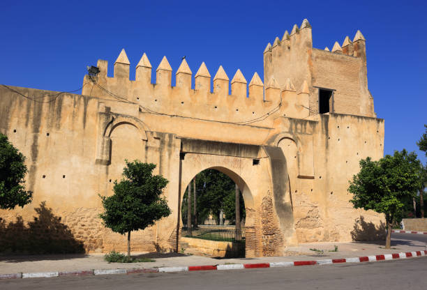 istock Medieval wall and city gate. Fez, Morocco. 2183145656
