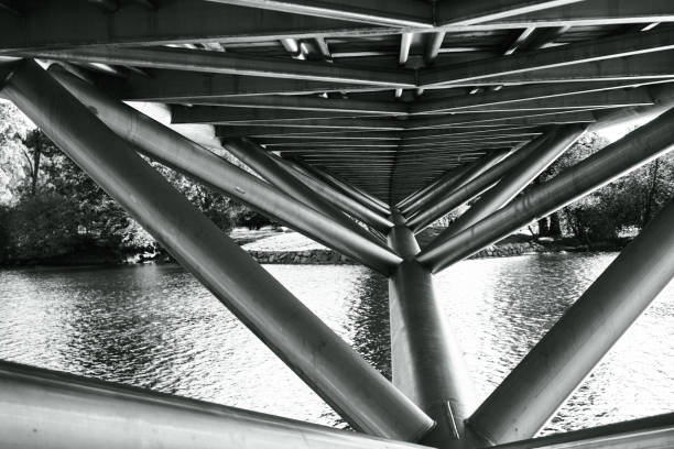 istock View of a bridge in black and white 2183147027