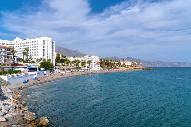 istock Playa de Torrecilla Nerja beach Spain Costa del Sol 2183147409