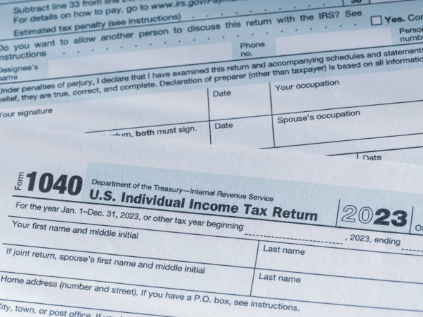 istock Form 1040, U.S. Individual Income Tax Return 2183151217