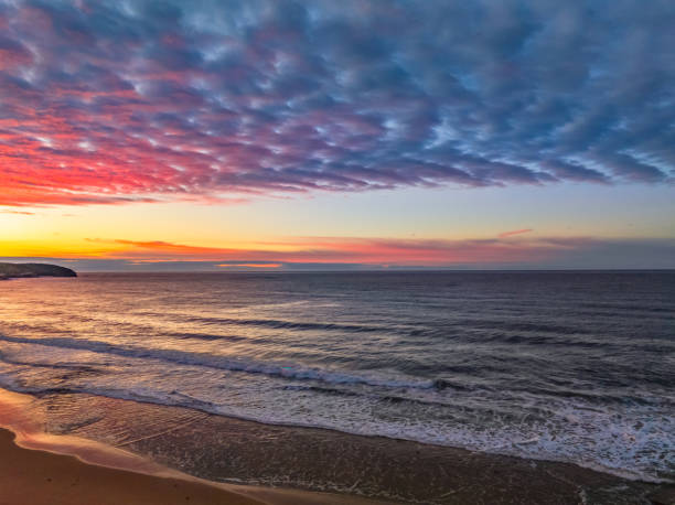 istock Winter seascape views over the beach with high and medium cloud cover 2183160266