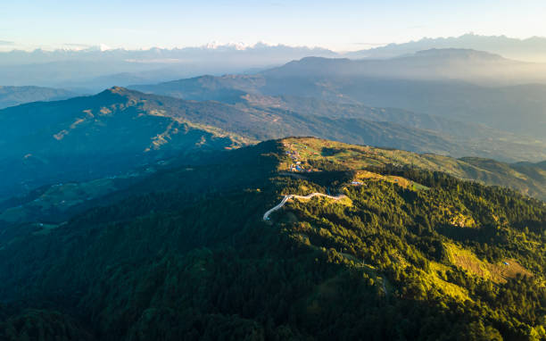 istock aerial view of greenery mountain range 2183168225