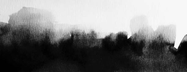 istock Monochrome watercolor background, background with black and white shades, background featuring smooth, gradient texture, black and white. 2183176328