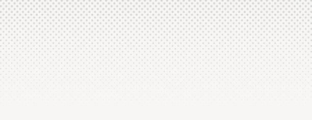 A white background with halftone dotted pattern, creating a textured background. The white background has a gradient effect with small dots. Minimal halftone texture gradient background vector