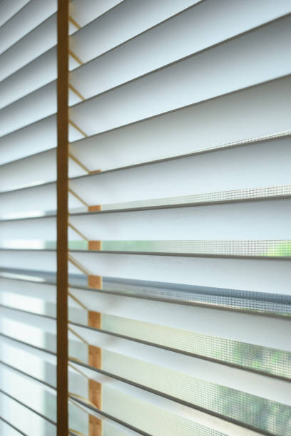 istock white window blinds in home, object for decorate interior of house 2183193050