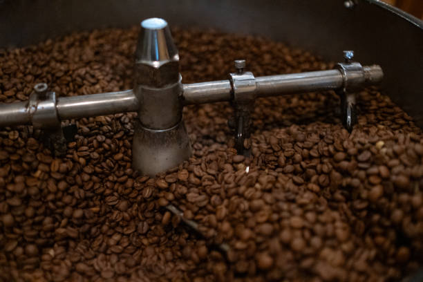 istock Freshly roasted coffee beans in the cooling tray 2183193456